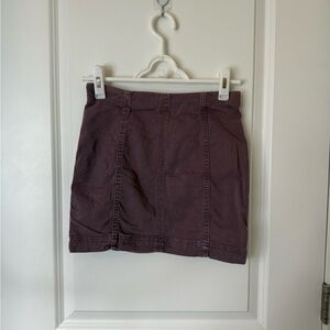 Free People Modern Femme Paneled Mini Skirt in Plum